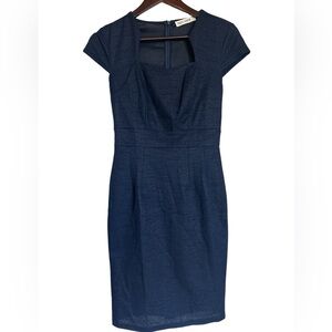 Grace Karin Blue Sheath Mini Dress Sweetheart Neckline